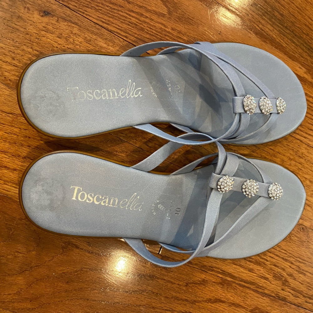 NWOT Toscanella Baby Blue Sandals - Picture 2 of 6